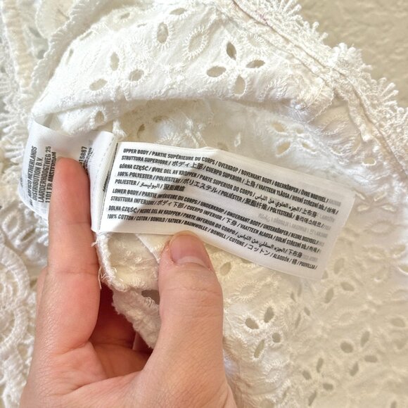 Abercrombie & Fitch White Eyelet Lace Tank Top Cami - Picture 4 of 5